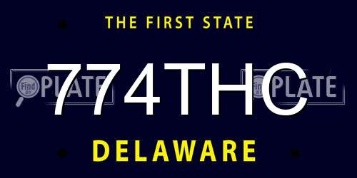 774THC Delaware License Plate