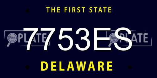 7753ES Delaware License Plate