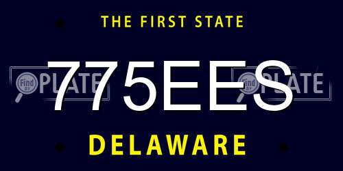 775EES Delaware License Plate