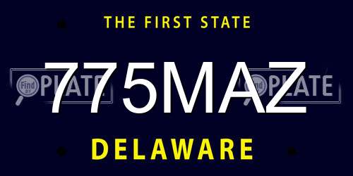 775MAZ Delaware License Plate