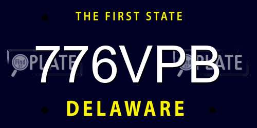 776VPB Delaware License Plate