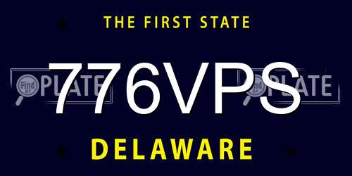 776VPS Delaware License Plate