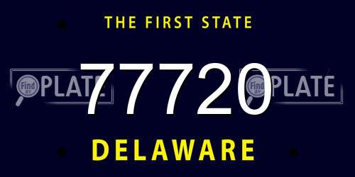 77720 Delaware License Plate