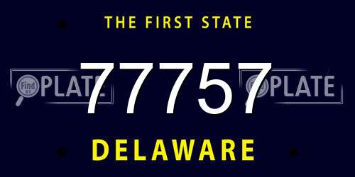 77757 Delaware License Plate