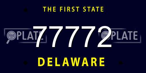 77772 Delaware License Plate