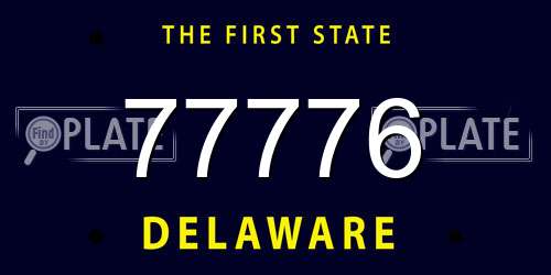 77776 Delaware License Plate