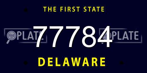 77784 Delaware License Plate