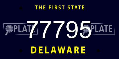 77795 Delaware License Plate