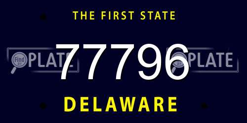 77796 Delaware License Plate