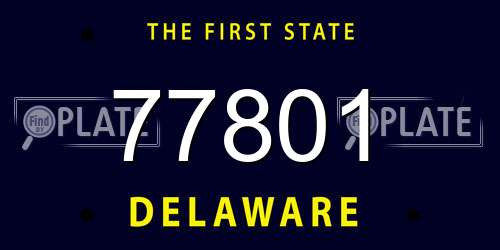 77801 Delaware License Plate