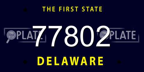 77802 Delaware License Plate