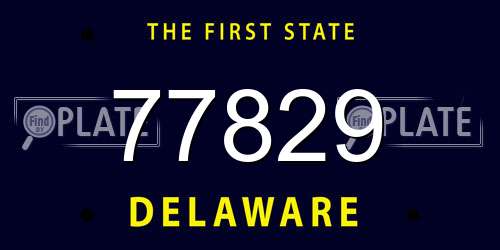 77829 Delaware License Plate