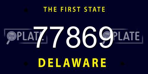 77869 Delaware License Plate