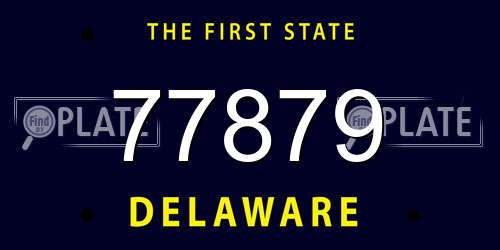 77879 Delaware License Plate