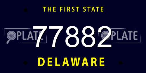 77882 Delaware License Plate