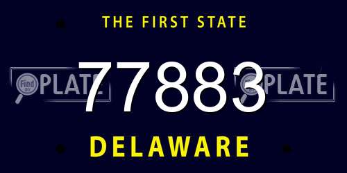 77883 Delaware License Plate