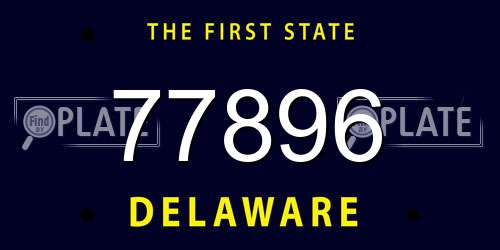 77896 Delaware License Plate
