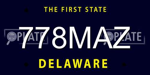 778MAZ Delaware License Plate