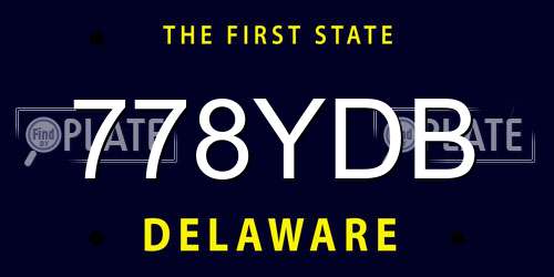 778YDB Delaware License Plate