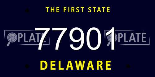 77901 Delaware License Plate