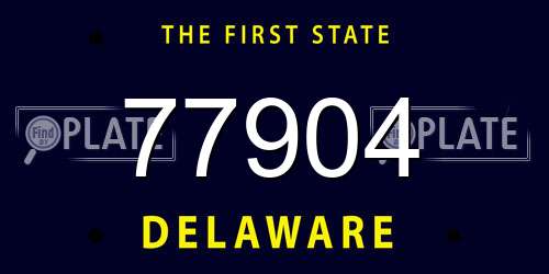 77904 Delaware License Plate