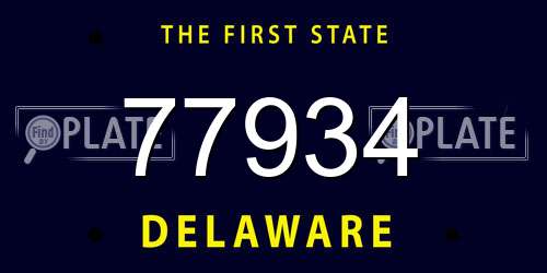 77934 Delaware License Plate