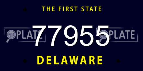 77955 Delaware License Plate
