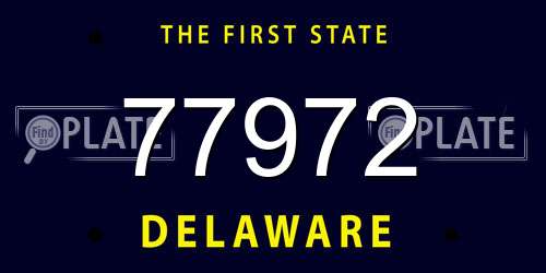 77972 Delaware License Plate
