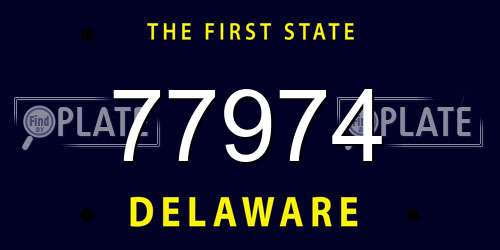 77974 Delaware License Plate