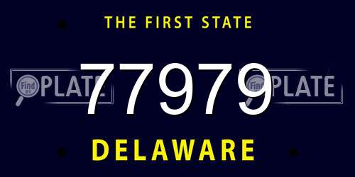 77979 Delaware License Plate