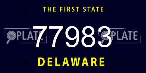 77983 Delaware License Plate