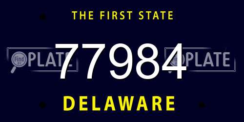 77984 Delaware License Plate