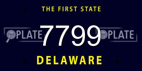 7799 Delaware License Plate