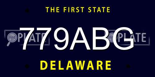 779ABG Delaware License Plate