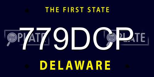 779DCP Delaware License Plate