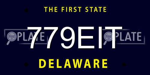 779EIT Delaware License Plate