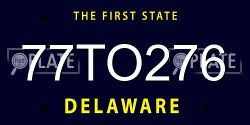 77TO276 Delaware License Plate