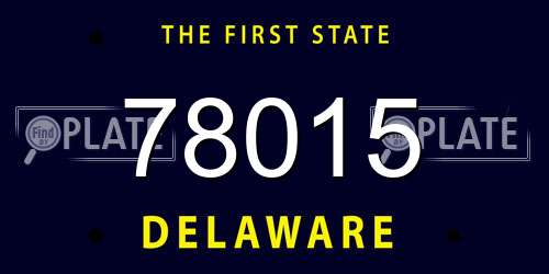78015 Delaware License Plate