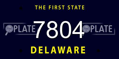 7804 Delaware License Plate