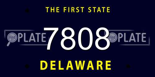 7808 Delaware License Plate