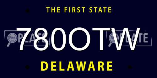 780OTW Delaware License Plate