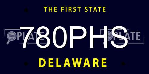 780PHS Delaware License Plate