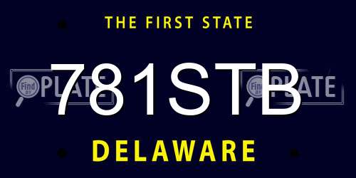781STB Delaware License Plate