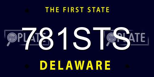 781STS Delaware License Plate