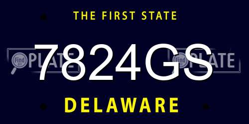 7824GS Delaware License Plate