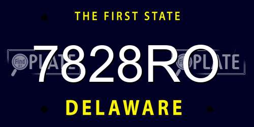 7828RO Delaware License Plate