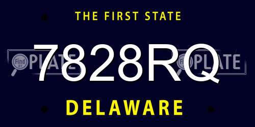 7828RQ Delaware License Plate