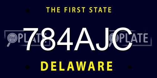 784AJC Delaware License Plate