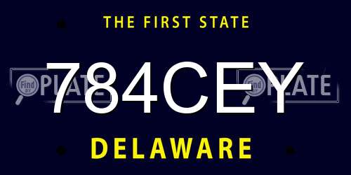 784CEY Delaware License Plate
