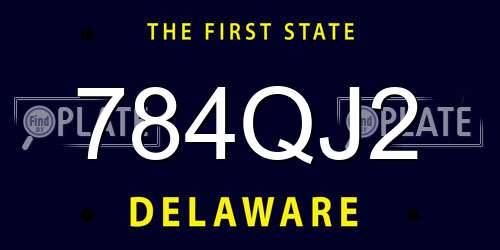 784QJ2 Delaware License Plate